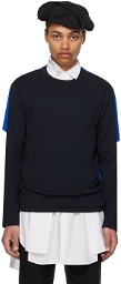 Comme des Garçons Homme Plus Black & Blue Layered Long Sleeve T-Shirt