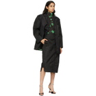 GANNI Black Nylon Oversized Blazer