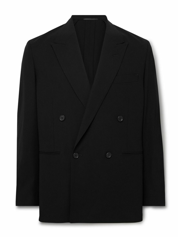 Photo: A.PRESSE - Double-Breasted Wool-Twill Blazer - Black