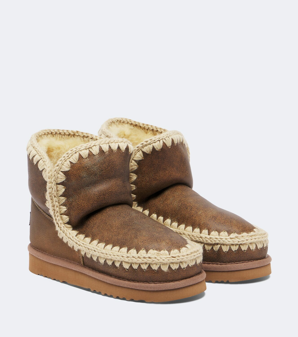 Mou Shearling-lined leather ankle boots