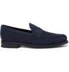 Tod's - Suede Penny Loafers - Blue