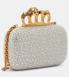 Alexander McQueen Skull Knuckle embellished clutch