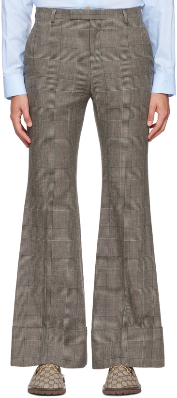 Photo: Gucci Gray Prince of Wales Trousers