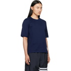Thom Browne Navy Jersey Ottoman 4-Bar T-shirt