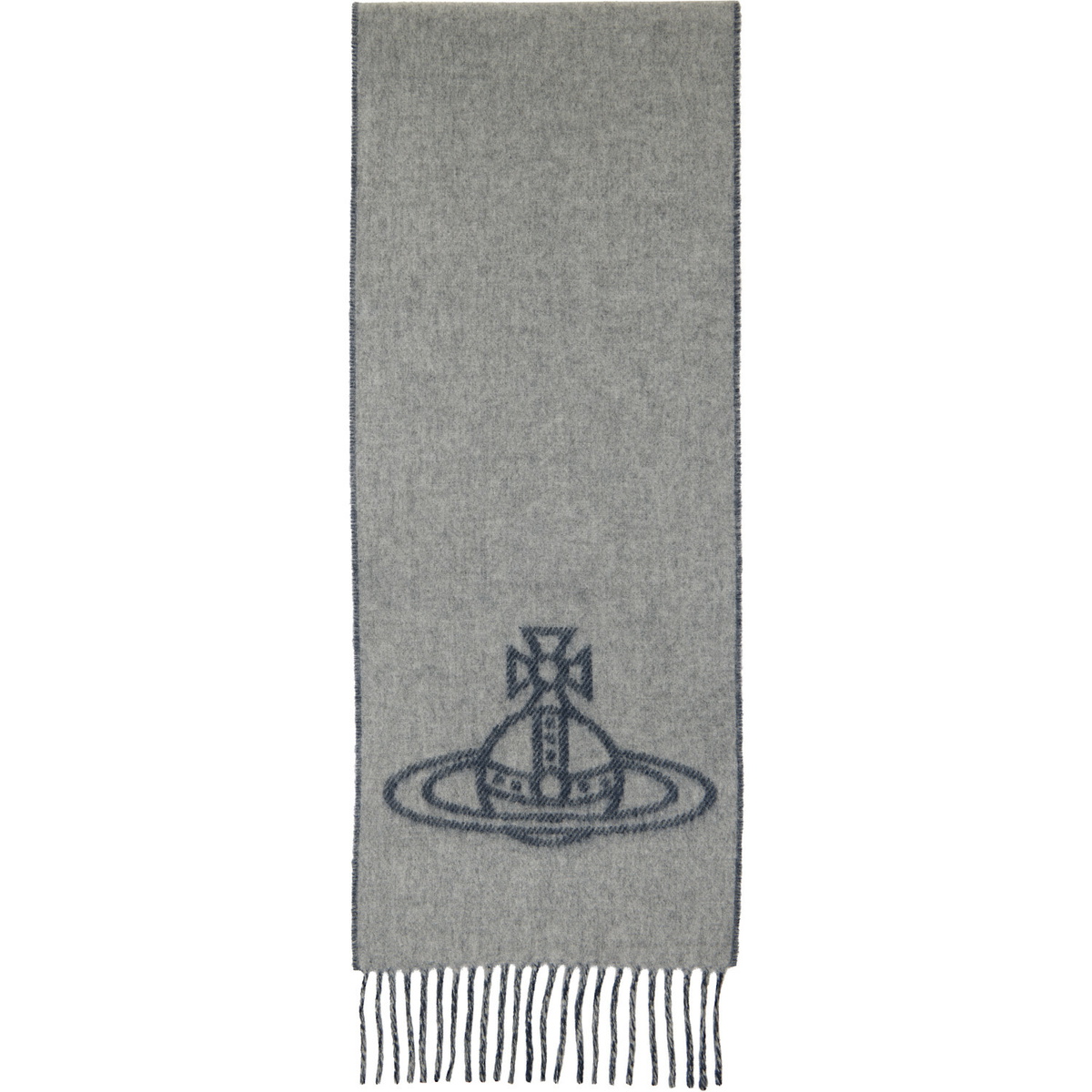 Vivienne Westwood Gray & Blue Double Face Scarf