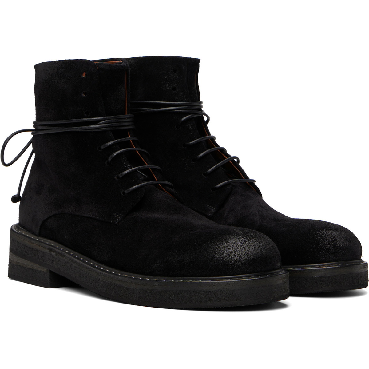 Marsèll Black Parrucca Combat Boots