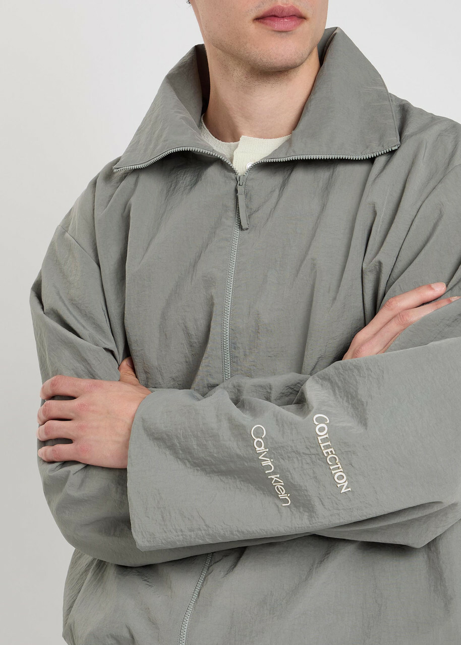 Calvin Klein Preston High-neck Nylon Jacket Grey