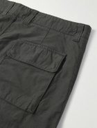 Stone Island - Straight-Leg Garment-Dyed Organic Cotton-Canvas Trousers - Gray