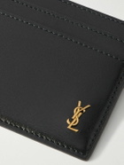 SAINT LAURENT - Logo-Embellished Leather Cardholder