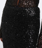 SIR Cassia sequined midi skirt