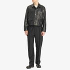 Second/Layer Men's Button Through Leather Jacket in Black