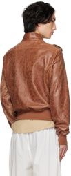 Maryam Nassir Zadeh Brown Electra Leather Jacket