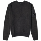 C.P. Company Men's Fleece Knit Crew Sweat in Olive Night