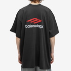 Balenciaga Men's Double Front T-Shirt in Wash Black/Fade Blck