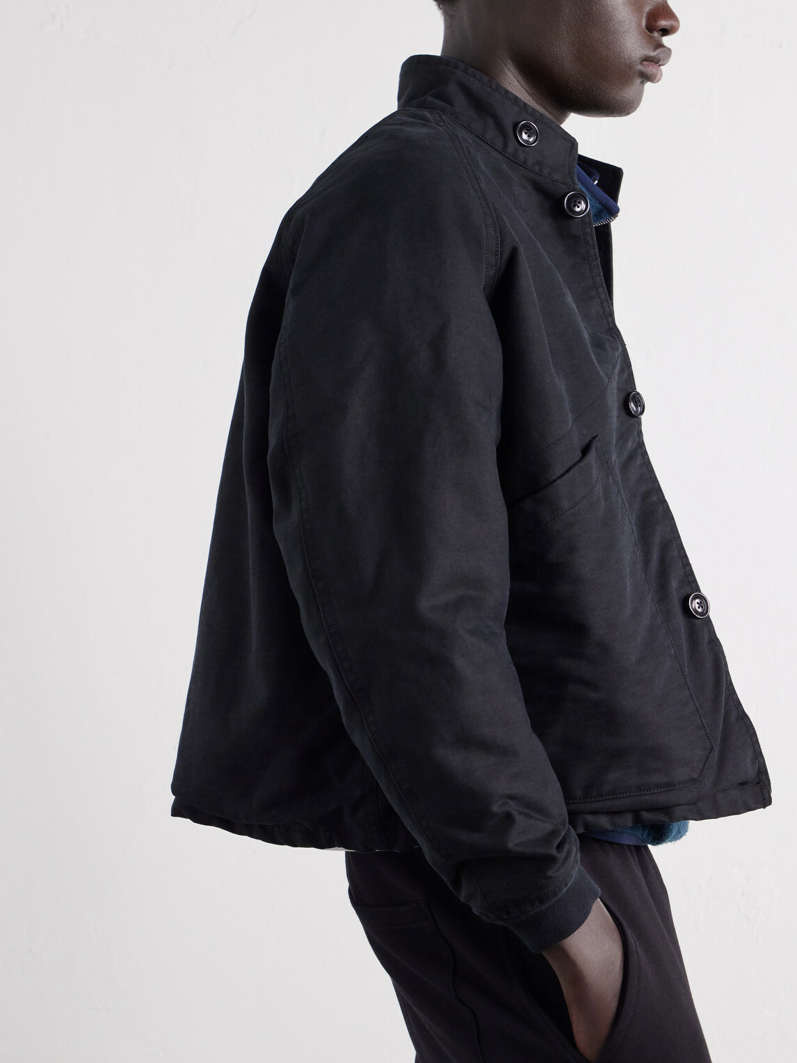 A.PRESSE - Paneled Cotton-Canvas Jacket - Black