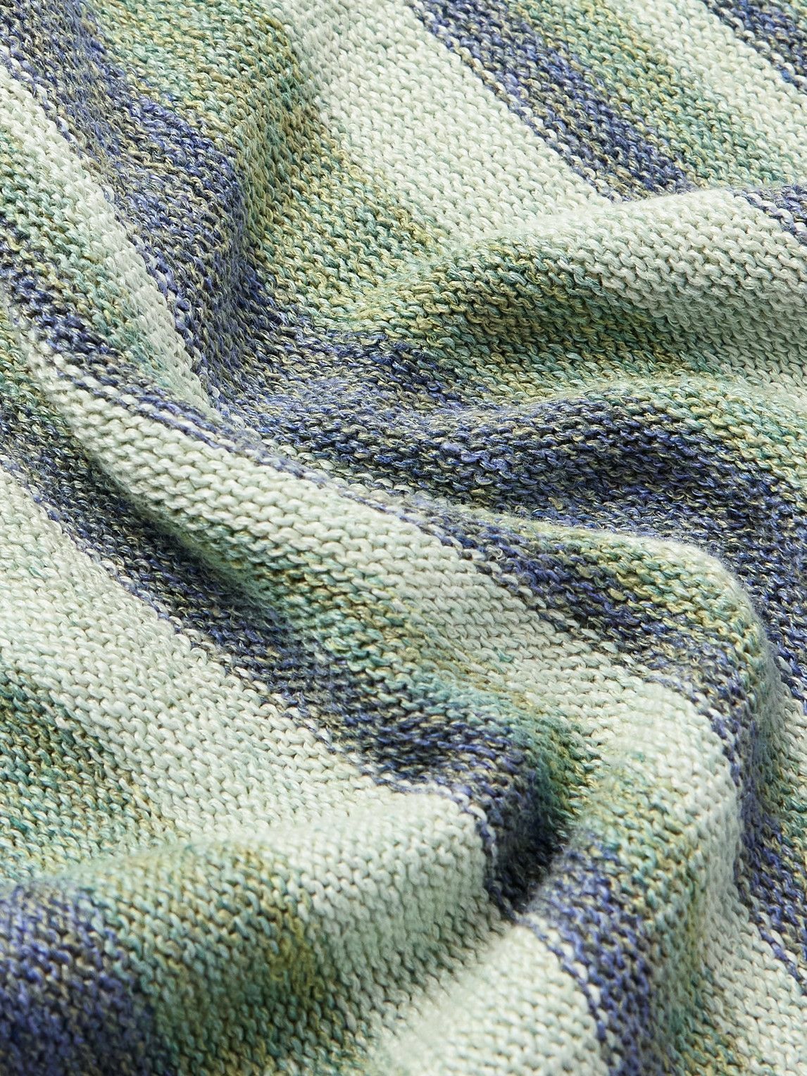 Inis Meáin - Strata Striped Knitted Linen T-Shirt - Green