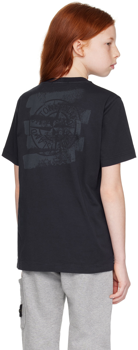 Stone Island Junior Kids Navy Printed T-Shirt