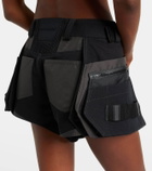 Mugler Belted low-rise cotton cargo shorts