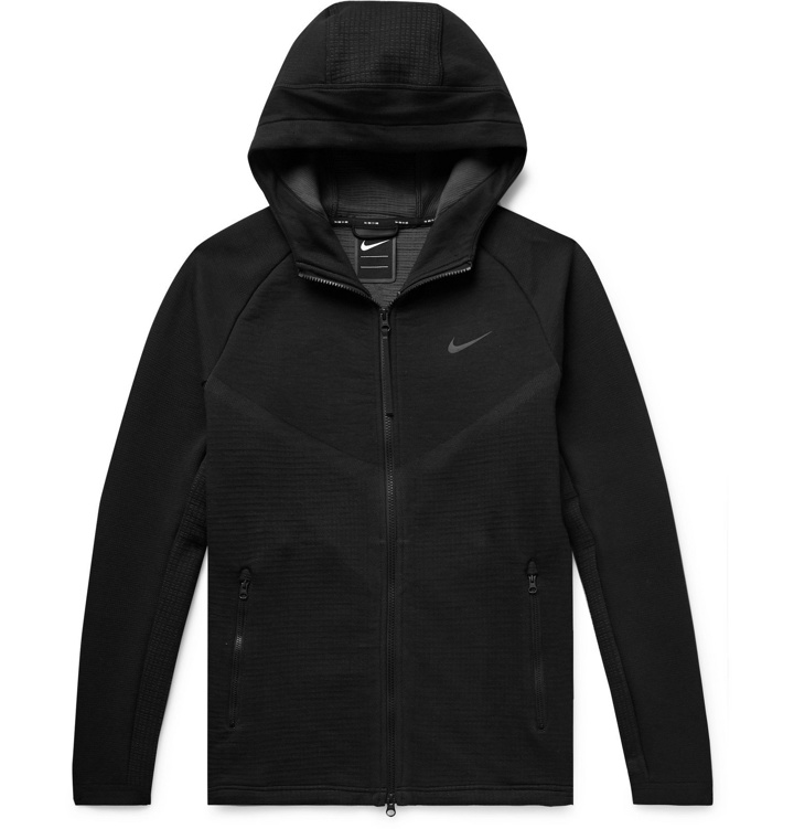 Photo: Nike - Sportswear Tech Pack Windrunner Textured-Jersey Zip-Up Hoodie - Black