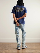 Gallery Dept. - Glittered Logo-Print Cotton-Jersey T-Shirt - Blue