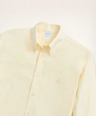 Brooks Brothers Men's Stretch Milano Slim-Fit Sport Shirt, Non-Iron Oxford | Yellow