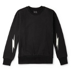 Resort Corps - Glow-in-the-Dark Printed Loopback Cotton-Jersey Sweatshirt - Black