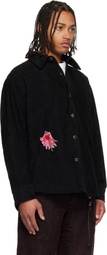 Song for the Mute Black 'Flower' Overshirt