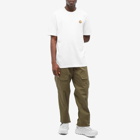 Moncler Men's Leather Patch T-Shirt in White