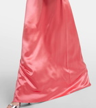 Monique Lhuillier Caped silk satin gown