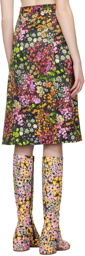 Dries Van Noten Multicolor Floral Midi Skirt