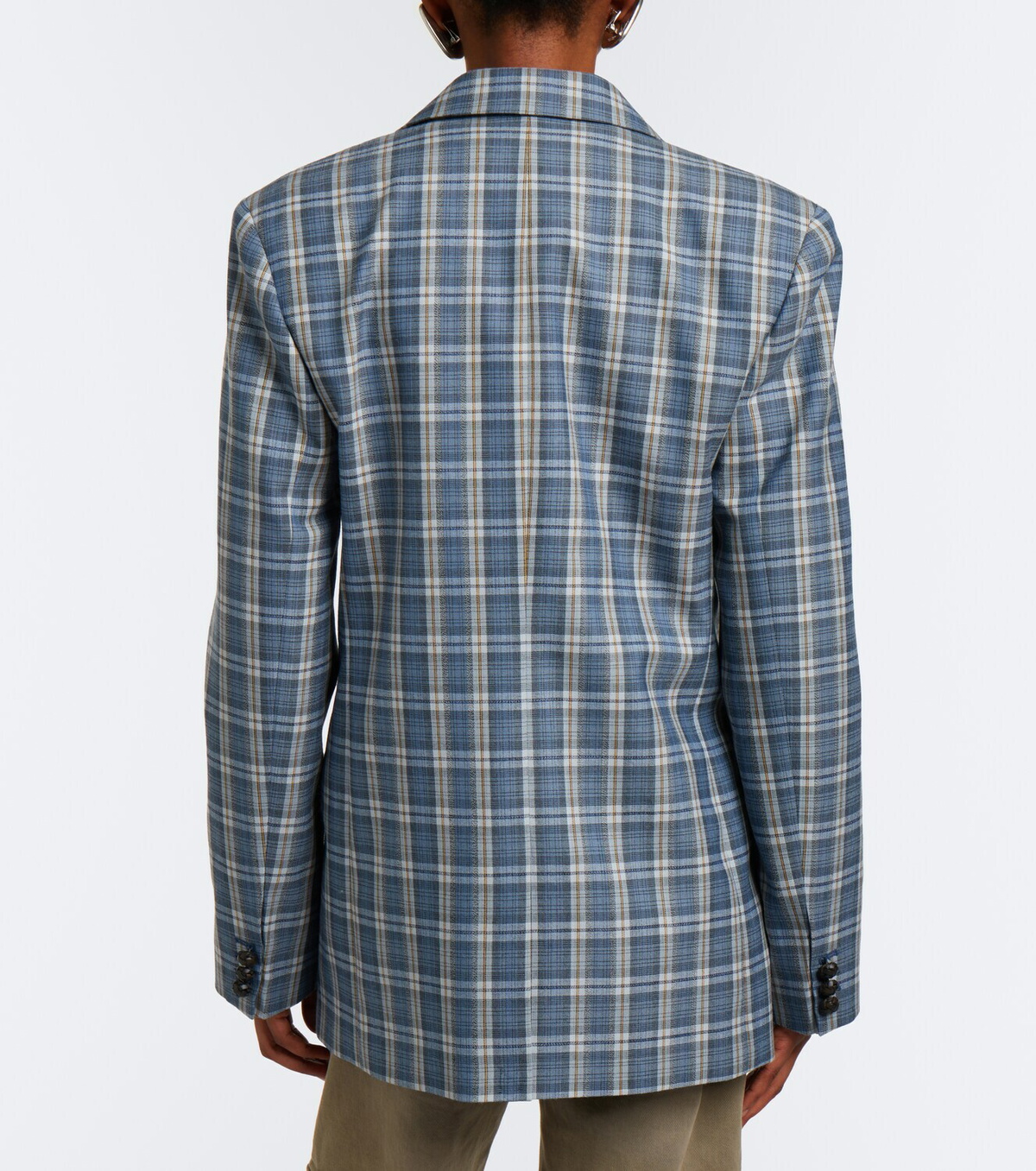 Acne Studios Plaid wool mouliné blazer