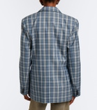 Acne Studios Plaid wool mouliné blazer