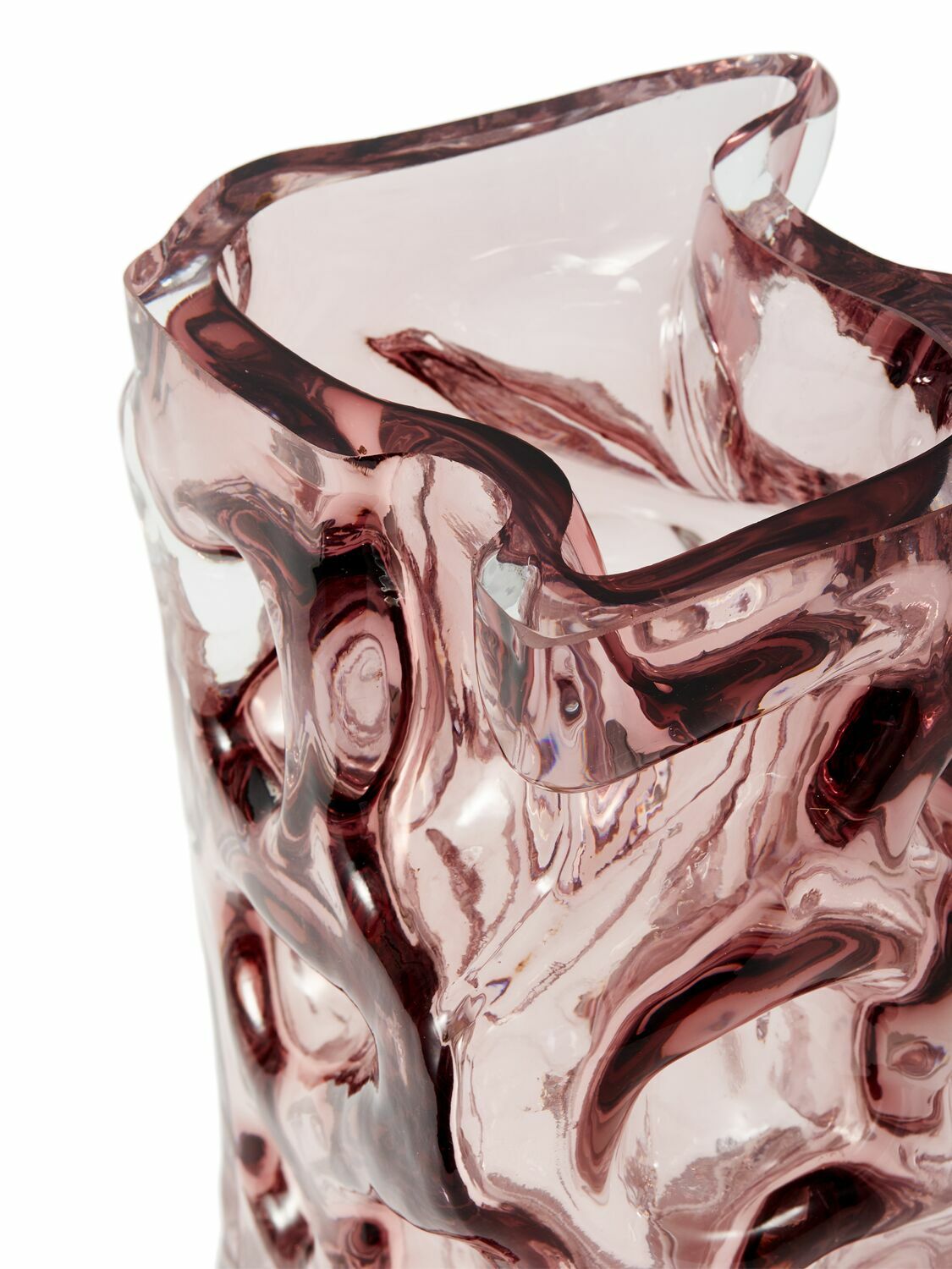 POLSPOTTEN Light Pink Ice Glass Vase