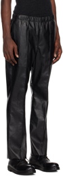 N.Hoolywood Black Faux-Leather Pants