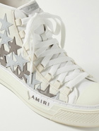 AMIRI - Stars Court Leather and Rubber-Trimmed Appliquéd Canvas High-Top Sneakers - Neutrals