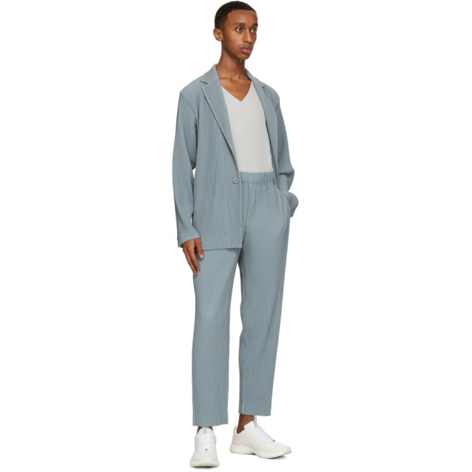 Homme Plisse Issey Miyake Grey Tailored Pleats Blazer Homme Plisse