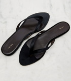 The Row Sacha velvet thong sandals