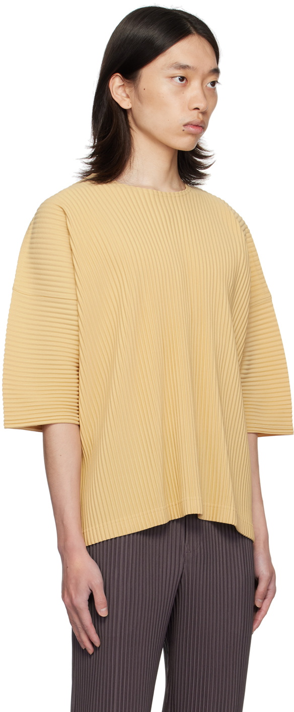 HOMME PLISSÉ ISSEY MIYAKE Yellow Monthly Color July T-Shirt Homme