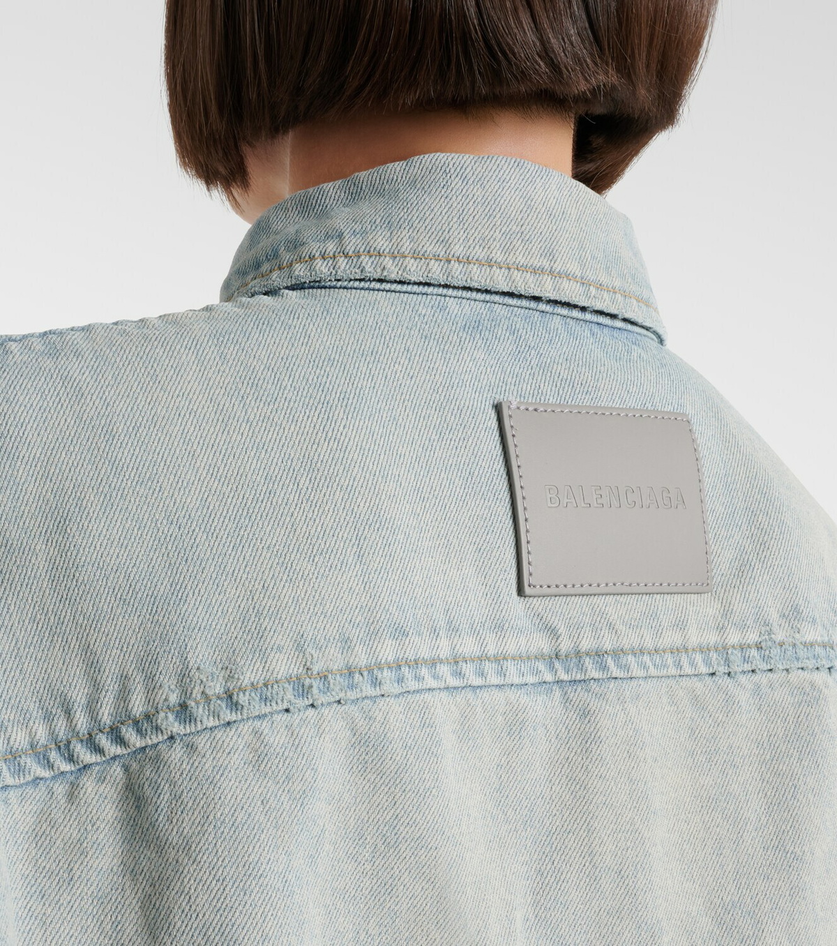Balenciaga Cropped denim shirt