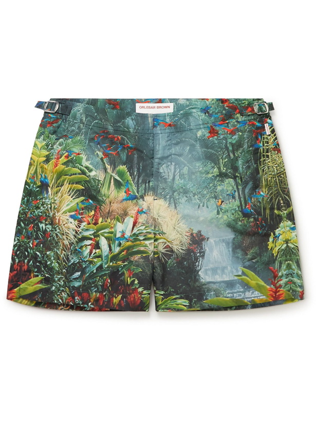 Photo: Orlebar Brown - Bulldog Mid-Length Printed Swim Shorts - Green