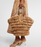 Zimmermann Goldentime Medium raffia tote bag