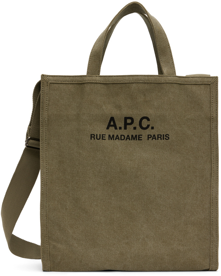 ★A.P.C.★ Recuperation Jim Tote Bag Khaki CODBMH62230JAA CO A.P.C. Cabas Recuperation - Khaki | Garmentory