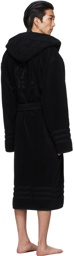 Balenciaga Black Terrycloth Resorts Robe