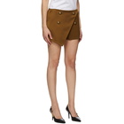 Balmain Brown Four-Button Shorts