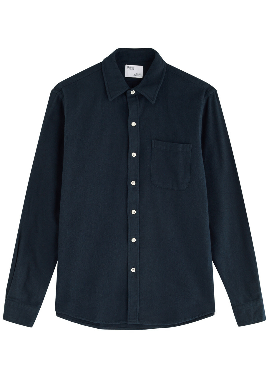 Colorful Standard Flannel Shirt Navy