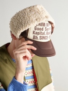 KAPITAL - Denim Repair Service Fleece-Trimmed Printed Canvas and Mesh Trucker Cap