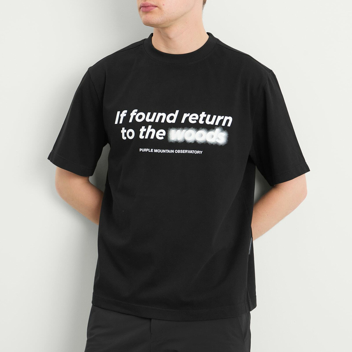 Purple Mountain Observatory Men's Return To The Woods T-Shirt in Black