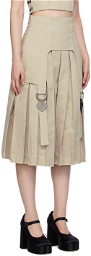 Sinéad O’Dwyer Taupe Pleated Shorts