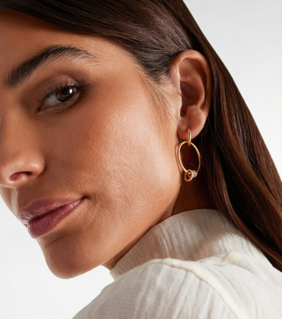 Spinelli Kilcollin Asha 18kt gold hoop earrings with diamonds