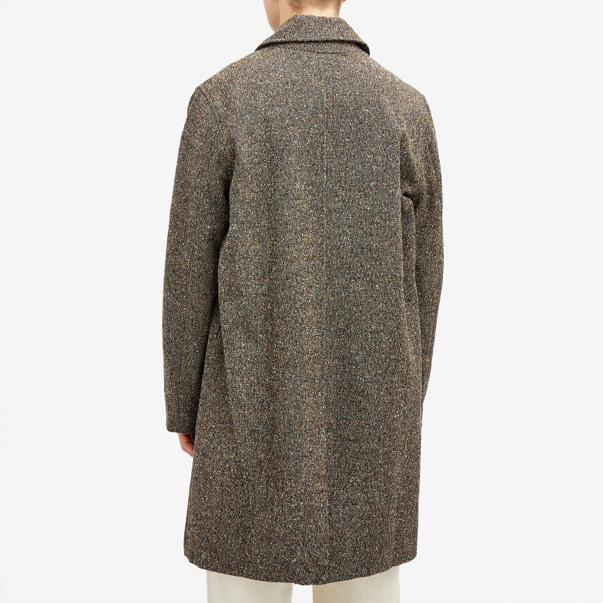 Wax London Men's Stan Tweed Coat in Brown